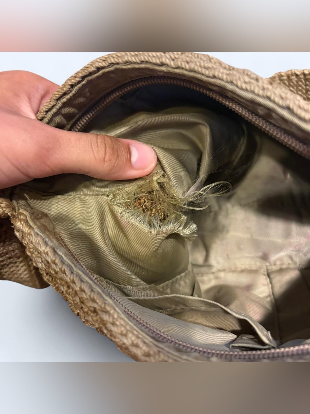 The Sak Woven Straw Shoulder Bag - Tan - Picture 7 of 7